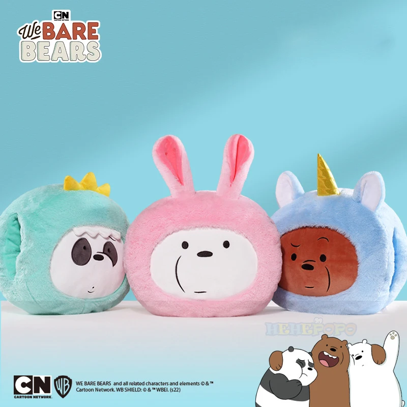 30cm Genuine We Bare Bear Plush Toy Winter Hand Warmer Pillow Can Be Inserted Into Table Cute Doll Cushions Pillow