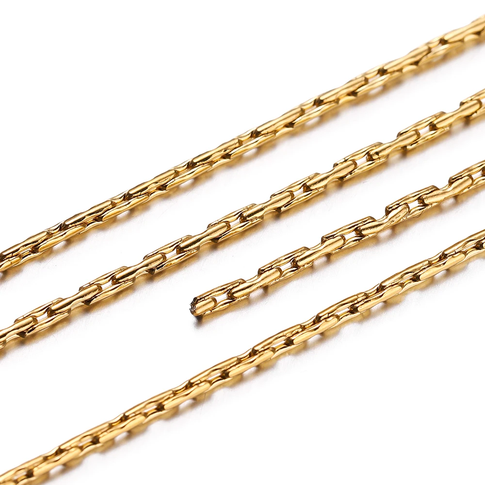 2Meters 0.4x0.9mm Stainless Steel Cross Chains  Thin Chain Jewelry Fidnings for Bracelet Necklace Jewelry Making Accessories image 6