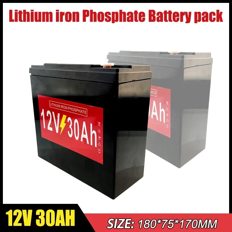 🛠️🛠️🛠️ 12V 30Ah LiFePO4 Deep Cycle Battery, 5000+ Cycles Lithium Iron Phosphate Rechargeable Battery for Scooter,Marine