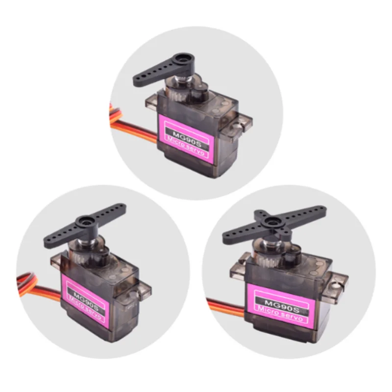 MG90S Micro Servo 1/2/4Pcs Arduino Metal Gear 180 360 Servo Motor For RC Model Robot Helicopter Aircraft Boat