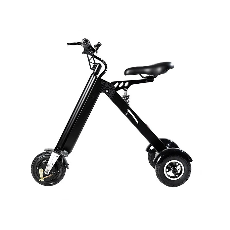 Bicicleta elétrica dobrável ultraleve, bicicleta com bateria de lítio para adultos, bicicleta elétrica pequena portátil de três rodas