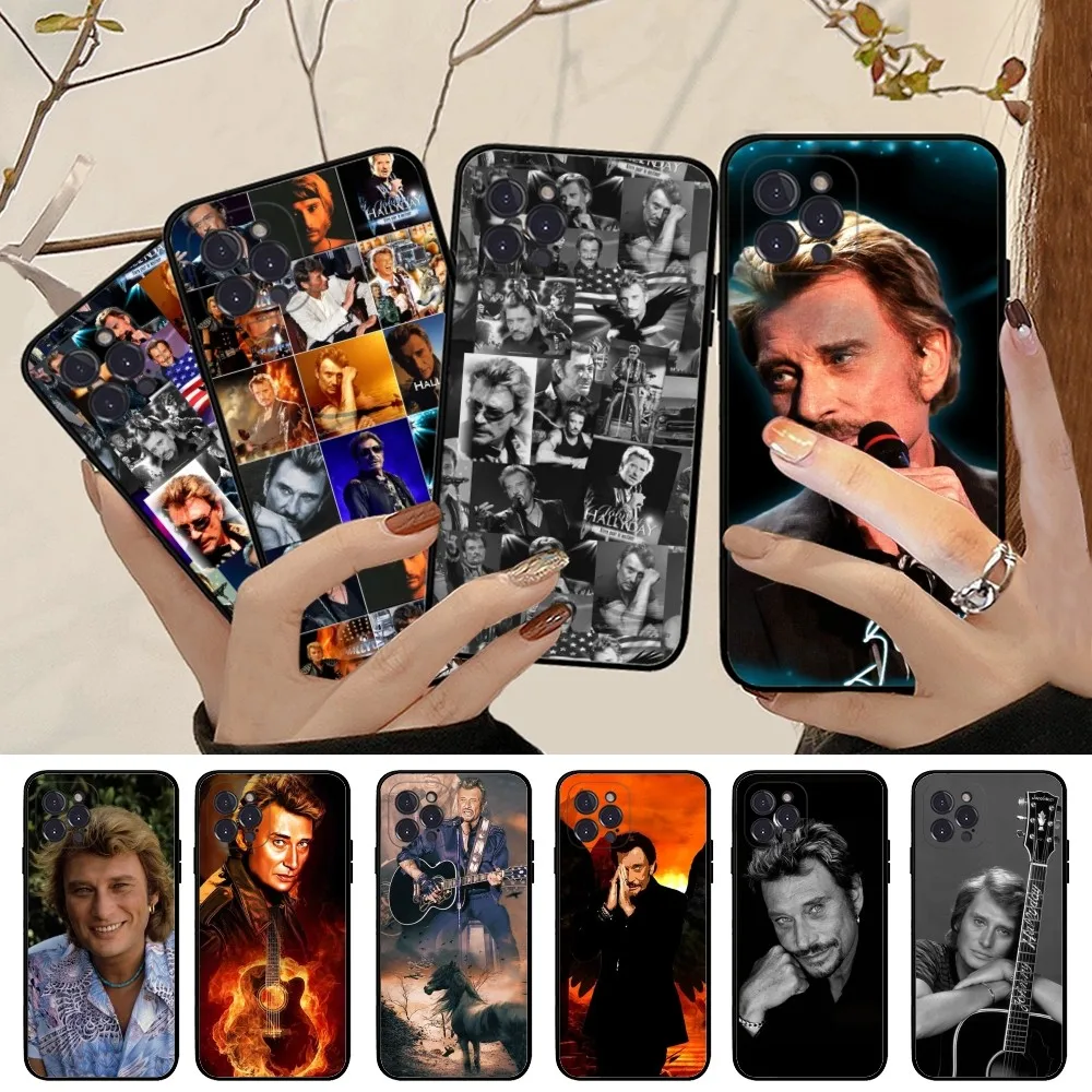 Johnny Hallyday Music Phone Case For iPhone 15 14 11 12 13 Mini Pro XS Max Cover 6 7 8 Plus X XR SE 2020 Funda Shell