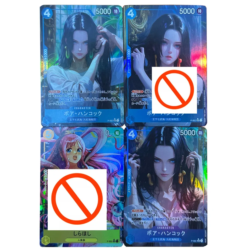 

Набор из 4 шт. (4 шт./компл.) Коллекционные карточки One Piece: Боя Хэнкок и Ширахоши, сделанные своими руками, с цветным эффектом, для аниме-игр, подарок, игрушка