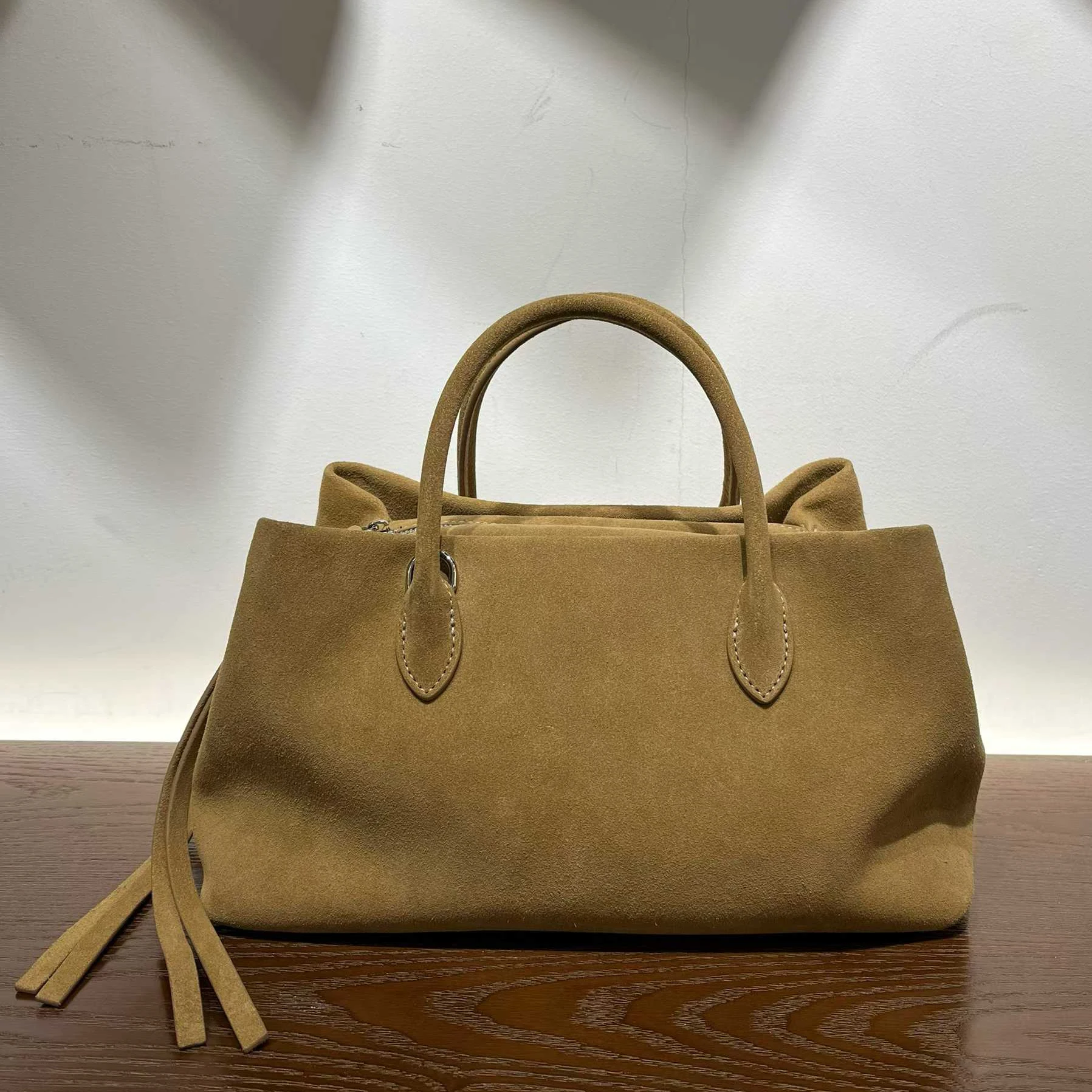 

Suede Women's Handbag 2025 new design top layer cowhide one-shoulder crossbody bag multi-component high-end simple handbag