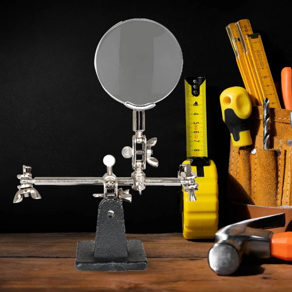 5X настольная лупа, паяльный зажим с зажимами типа «крокодил», рука помощи, увеличительное стекло, подставка, увеличительная линза для пайки, рукоделия