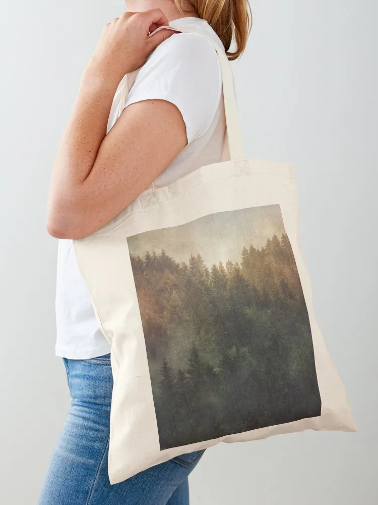 Asleep // Out Of Nowhere Wilderness Cascadia Trees Fairytale Forest Covered In Magic Fog Tote Bag sac pour femme Canvas Tote Bag