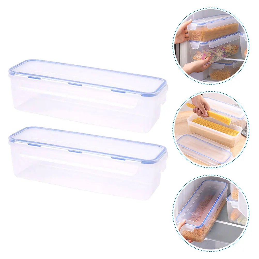 

2Pcs 1 6L Food Storage Containers Airtight Pasta Box for Kitchen Pantry Fridge Noodle Bread Container Preservation