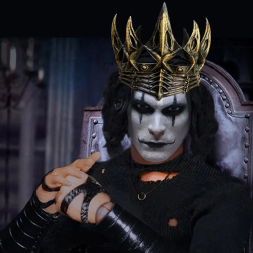 تاج لغطاء الرأس التنكري العتيق، غطاء الرأس المزخرف لمهرجان الكرنفال، تاج الحفلات للرجال #4