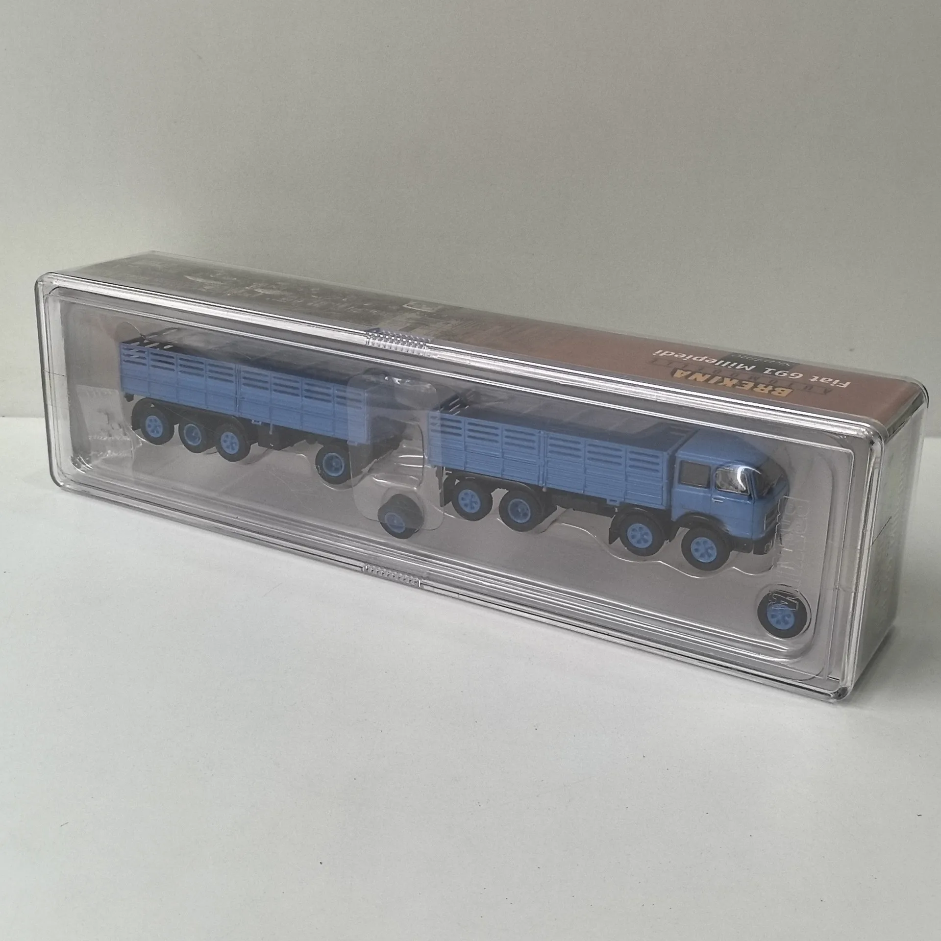 BREKINA 1/87 Scale HO FIAT 691 Millepiedi 2 Sections Truck Plastic Car Model