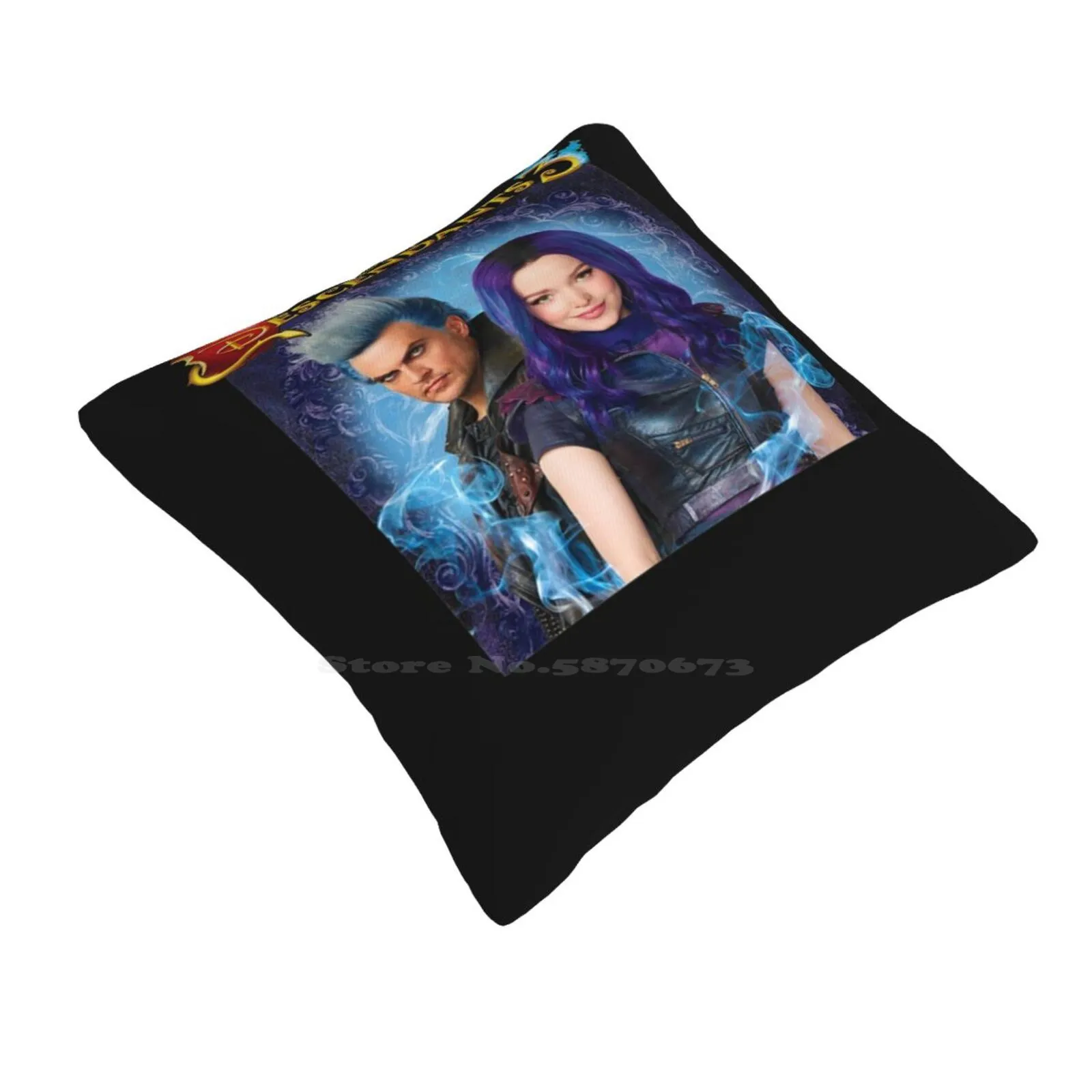 Descendants.3 Hades Blood Funny Cute Decor Square Pillowcase Dove Cameron Mal Descendants 2 Cameron Boyce Sofia Carson Carlos