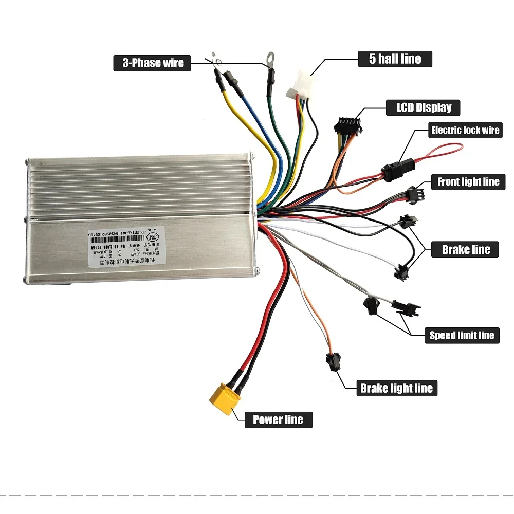 Kit de motor com roda dianteira para motocicleta elétrica e scooter, motor para Buggy, sem escova gearless, hub E-Bike, 10 in, 48V, 1500W, 60V, 3000W