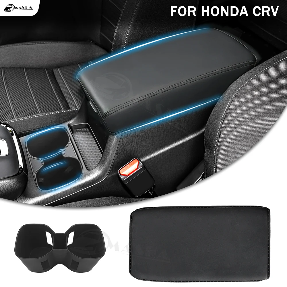 Water Cup Mat Coasters Slots For Honda CR-V 2023 2024 Car Armrest Box Protective Cover Central Control Armrest CRV Accessories