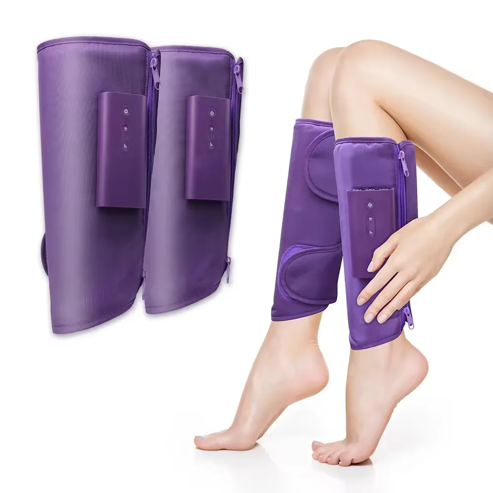 

Cordless Calf Air Compression Massager with Heat Feature Foot and Leg Massage for Circulation and Pain Relief