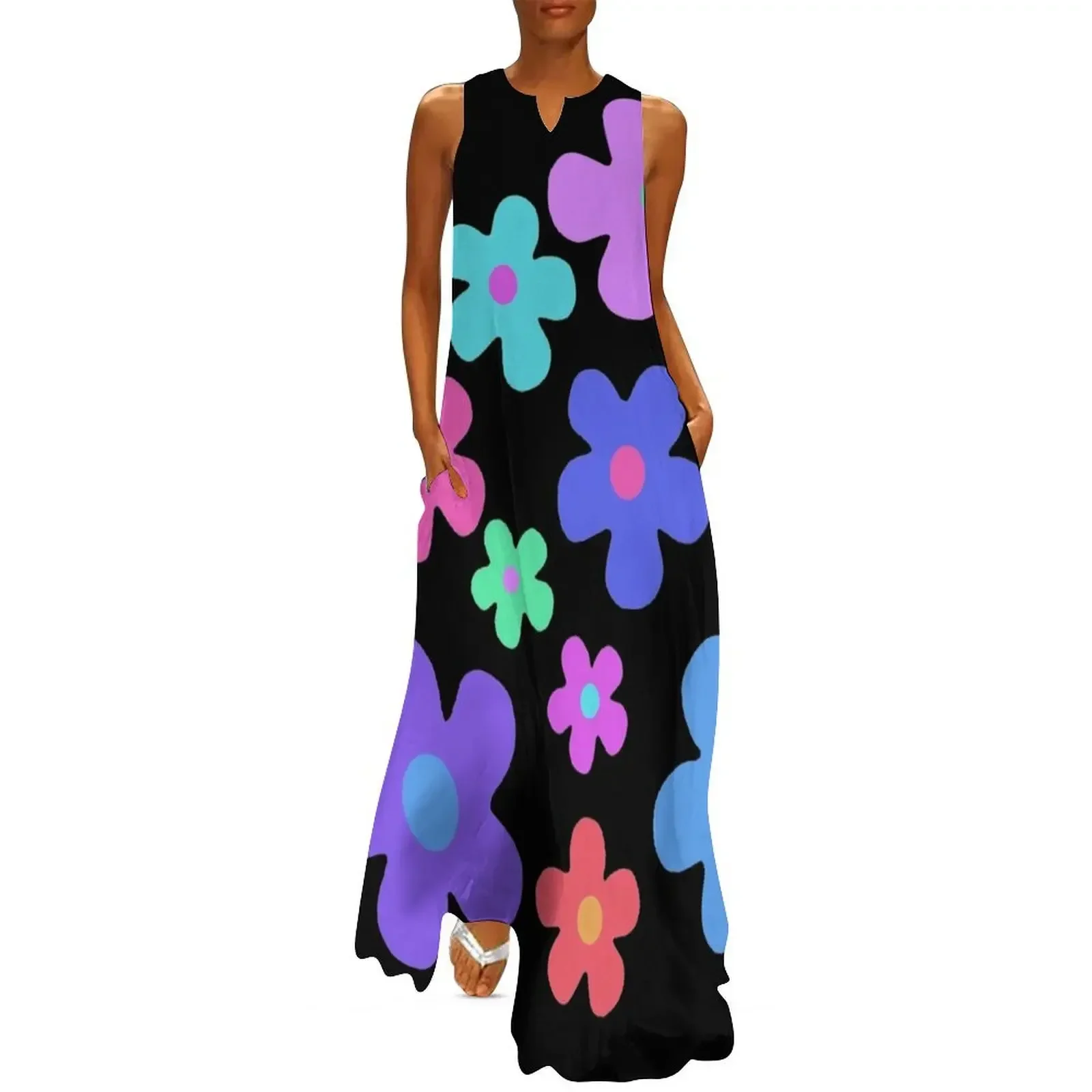 

70’s Inspired Floral Print Long Dress fairy dress cocktail dresses summer dress woman 2025 summer womens 2025