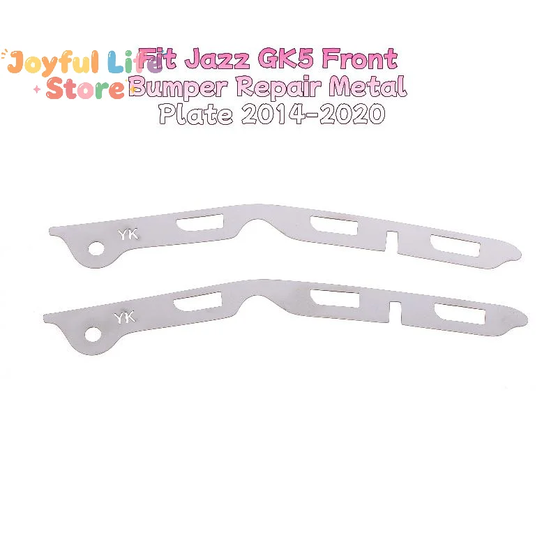 Hot 2Pcs Broken Opening Repair Stainless Steel Bracket For Third Generation Fit Jazz GK5 Front Bumper Repair Metal Plate  Buckle