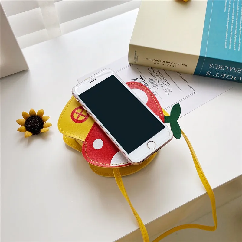 حقيبة كروس كاواي فطر من البولي يوريثان، محفظة صغيرة مع تصميم كرتوني، حقيبة كتف عصرية للفتيات، إكسسوار يومي #4