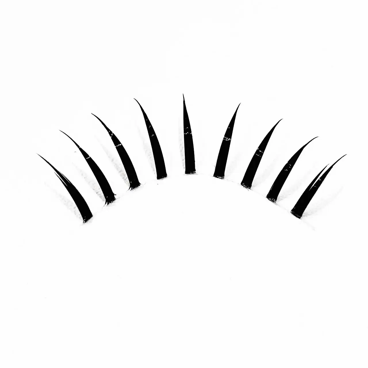 Doudoutian Wet-Look Spiky Full Strip Manga Wimpern mit scharfer Spitze, Wimpernverlängerung, unsichtbares, klares, weiches Band, einfach für Anfänger – Detail 6
