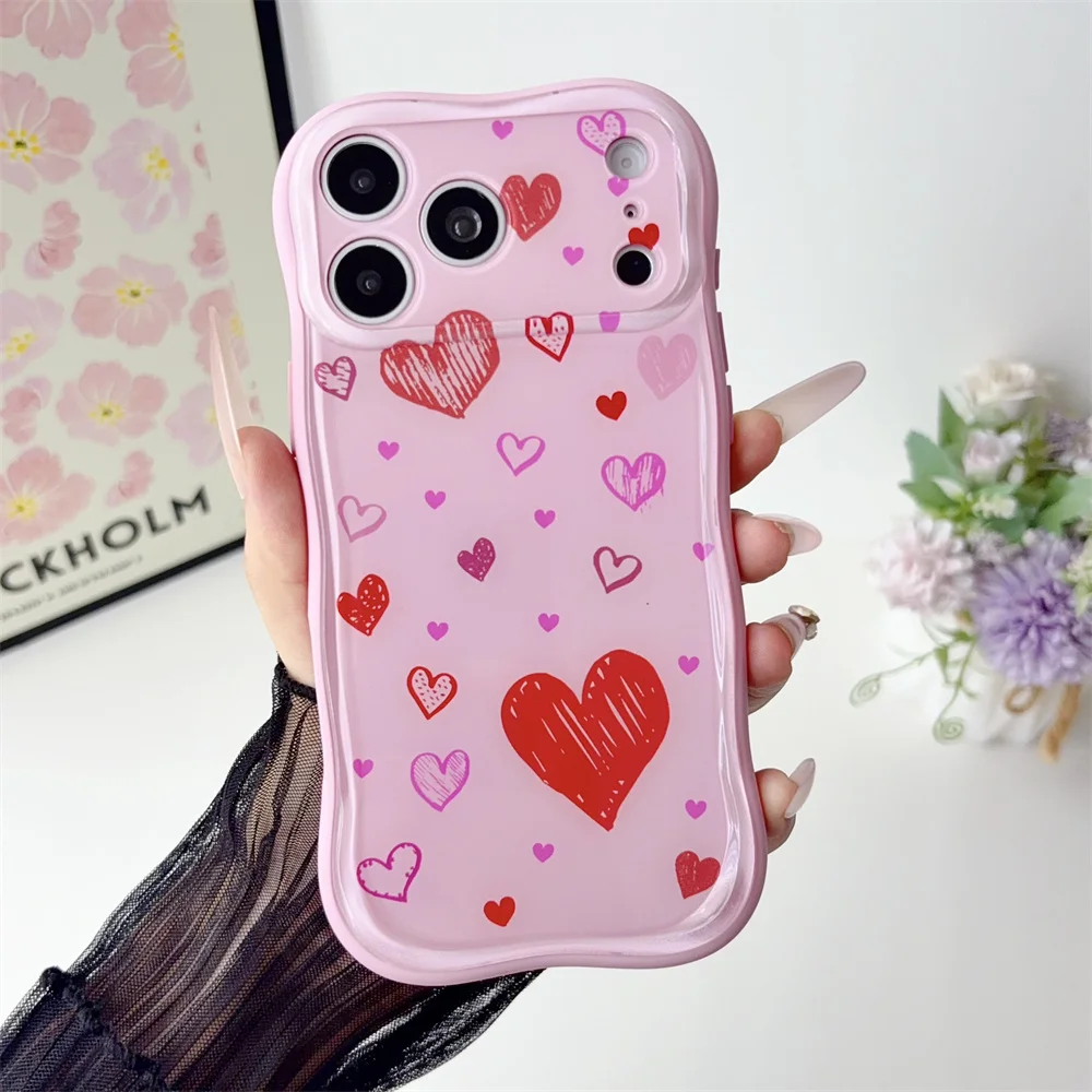 Luxuriöse Modische Handyhülle mit Farbigem Zeichnungsmuster für iPhone 18 Pro Max 17 Pro 16 Pro 15 Niedliche Stoßfeste TPU+PC Weiche Rückseite – Detail 18