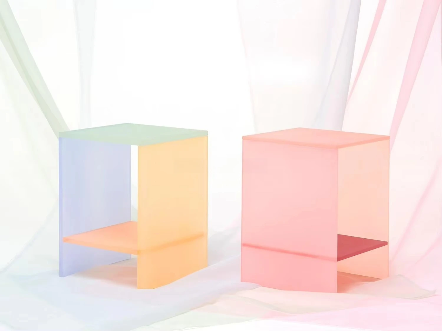 fc-Modern Sensibility Hand Made Translucent Small Acrylic Coffee Table Traditional Korean Style Home Use Acrylic Tea Table