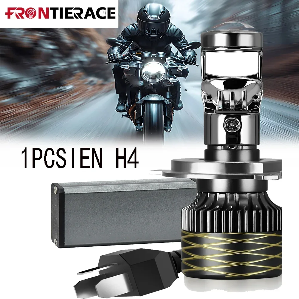 1PCS Motorcycle Mini Lens Lamp Projector H4 Headlamp Bulbs Canbus Turbo Min Fog Lamps 12v 24v High Low Beam FOR Honda MOTO Lamp