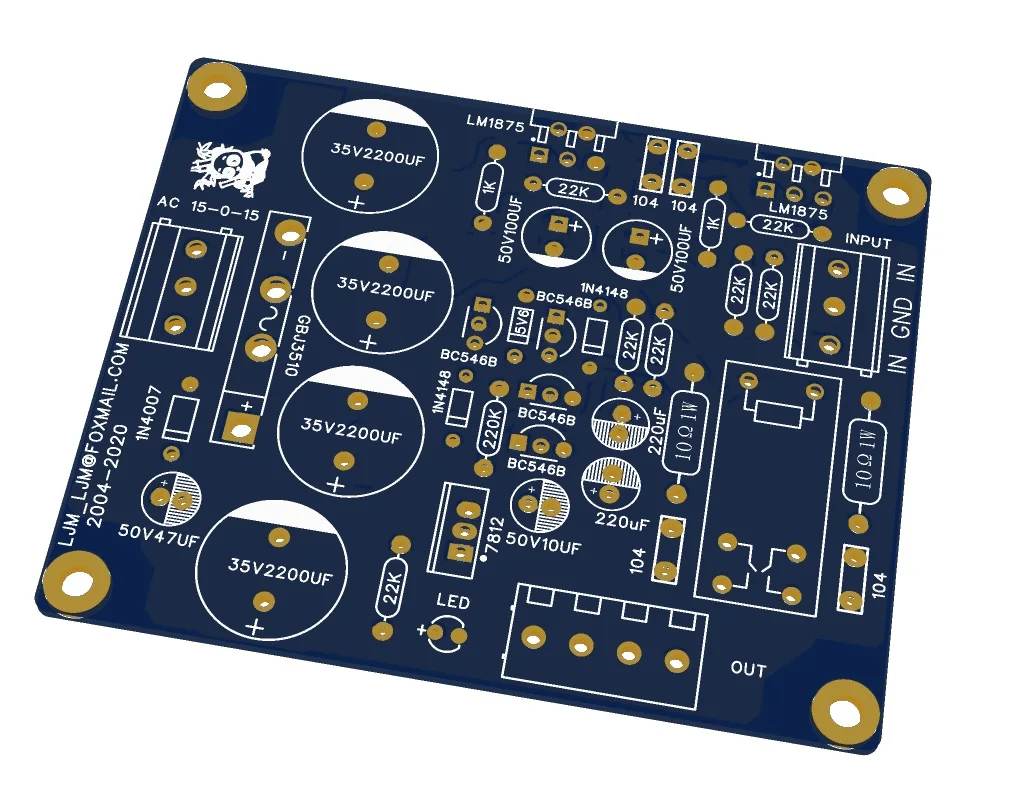 Двухканальная Плата усилителя Nvarcher LM1875T, версия GC