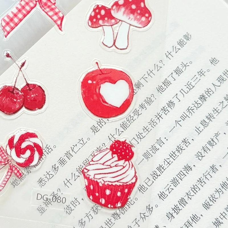 Pacote de Adesivos 3D Jelly Kawaii, Decalques em Relevo para DIY, Acessórios Decorativos para Capas de Telefone, Laptop, Câmera, Bagagem e Garrafa de Água