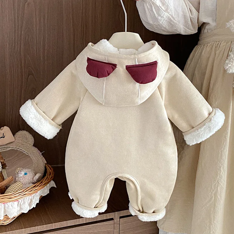 IYEAL طفل عيد الميلاد ملابس الشتاء الوليد الفتيان والفتيات الصوف بذلة البدر الذكرى رومبير السنة الجديدة بذلة