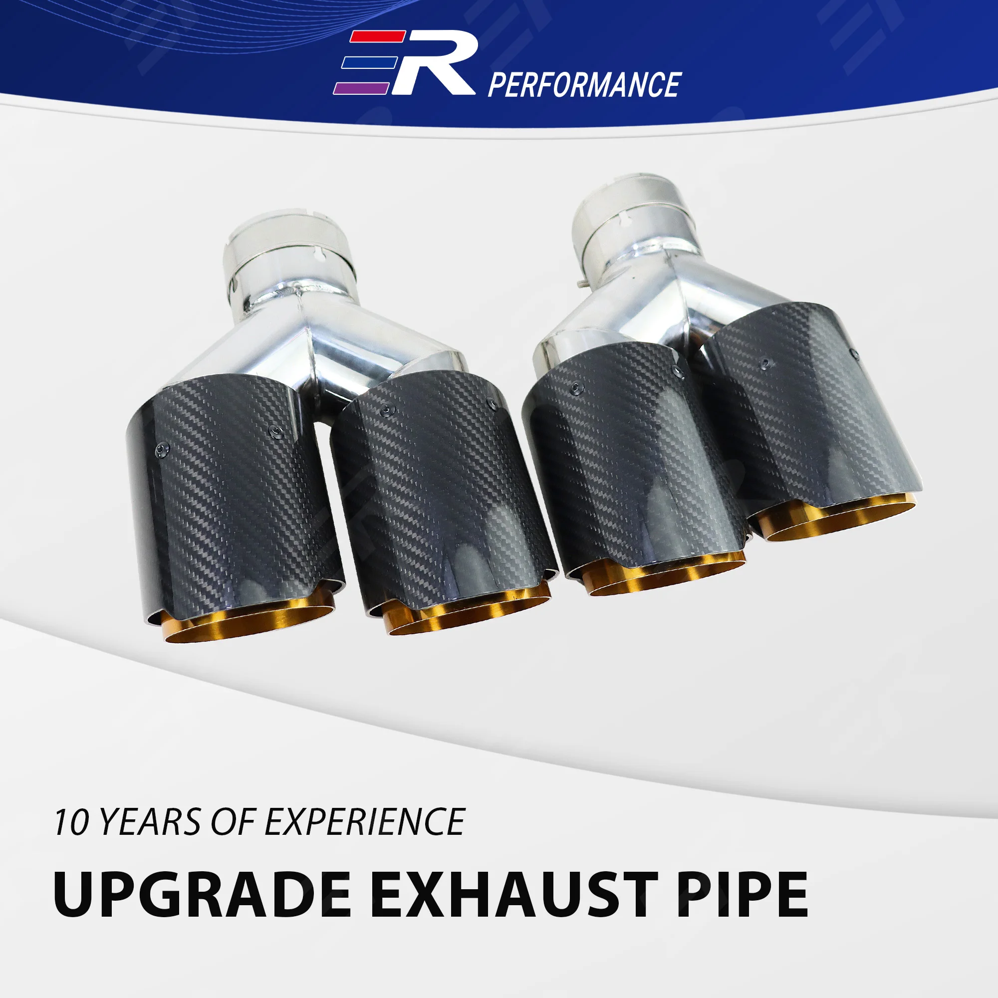 

1 Piece Y Shape 89mm 101mm Outlet Real Carbon Fiber Muffler Tip Car Accessories Exhaust Pipe For Auto Modified Cars Decoration