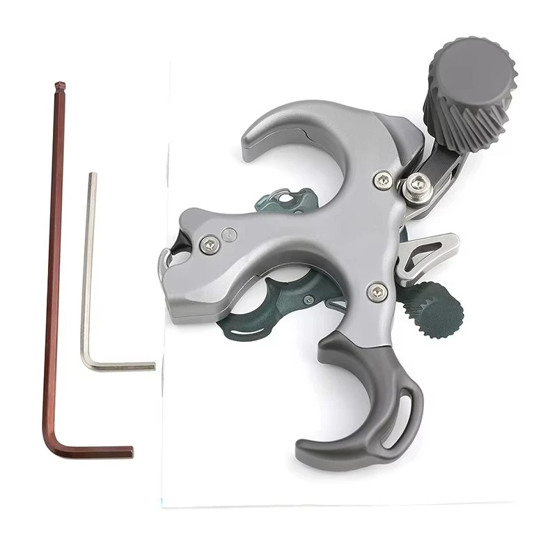 High Quality Composite Material 3 Finger Archery Release Aid with UV Protection, Aluminum Archery Accessory For Outdoor Sports