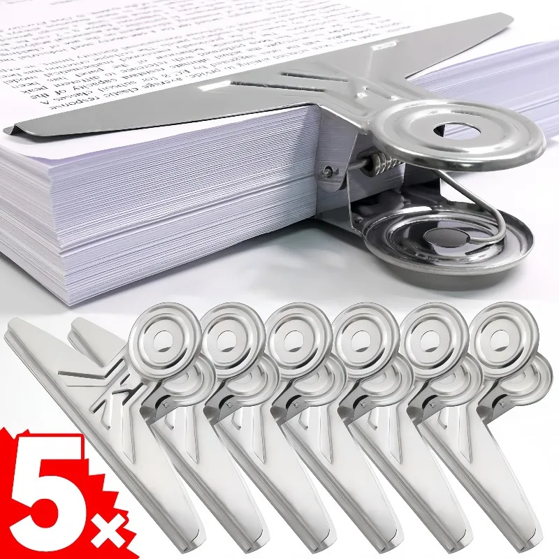 Clip per raccoglitori di carta Bulldog extra large Morsetto per documenti di carta in acciaio inossidabile Supporto in metallo resistente per organizer scolastico per ufficio