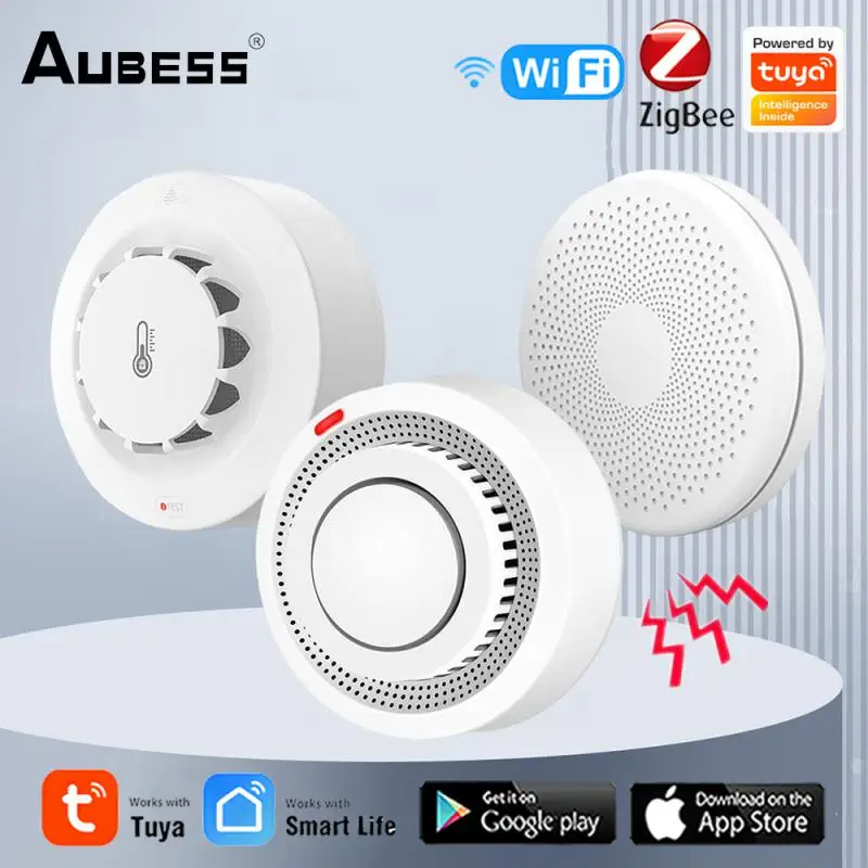 

Tuya ZigBee Smart Smoke Detector WiFi Security Protection Smoke Alarm Fire Protection Smart Life App For Home Security System