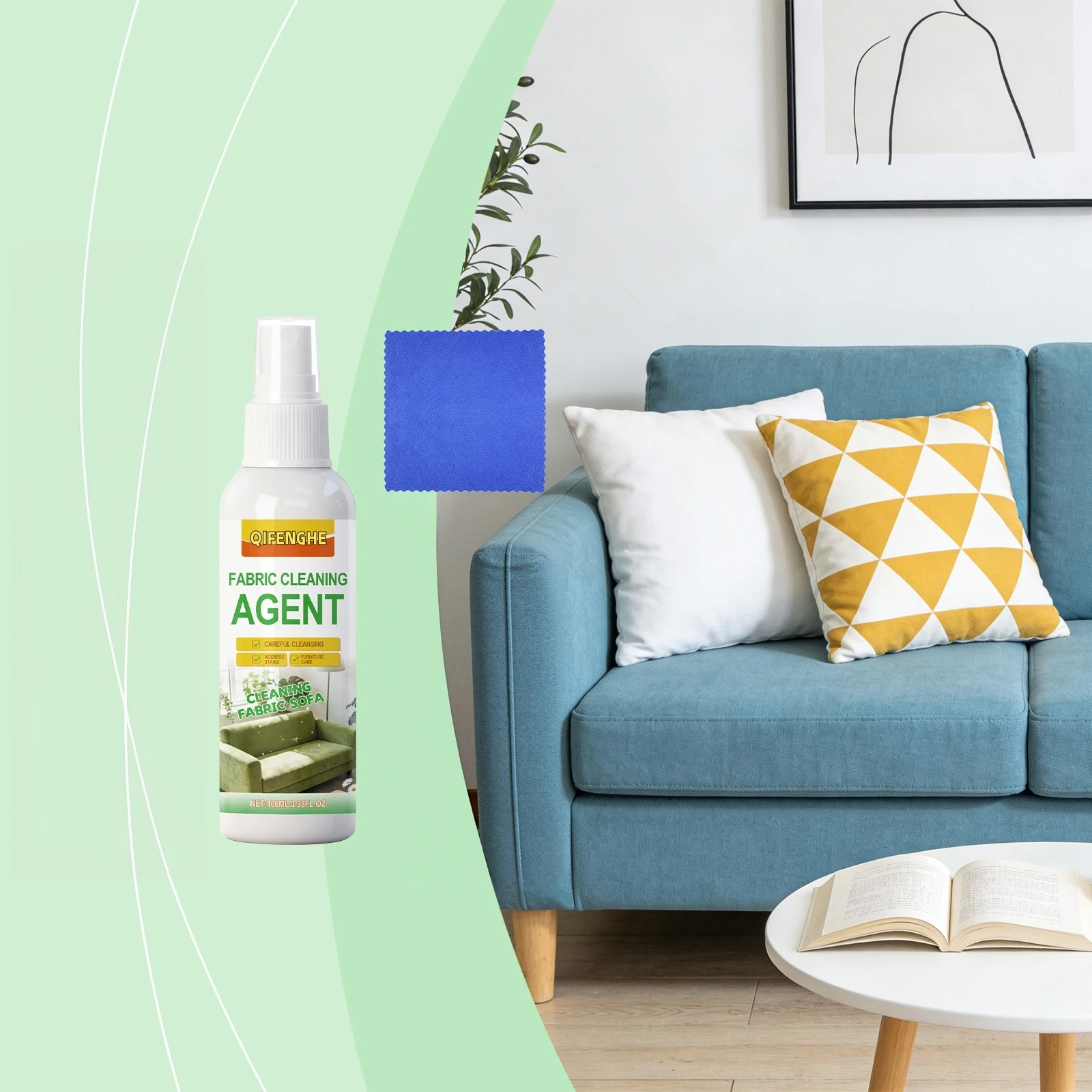 Fabric Stain Cleaning Spray Remove Sofa Dirt Spot Quick Dry Gentle Fabric Stain Remover
