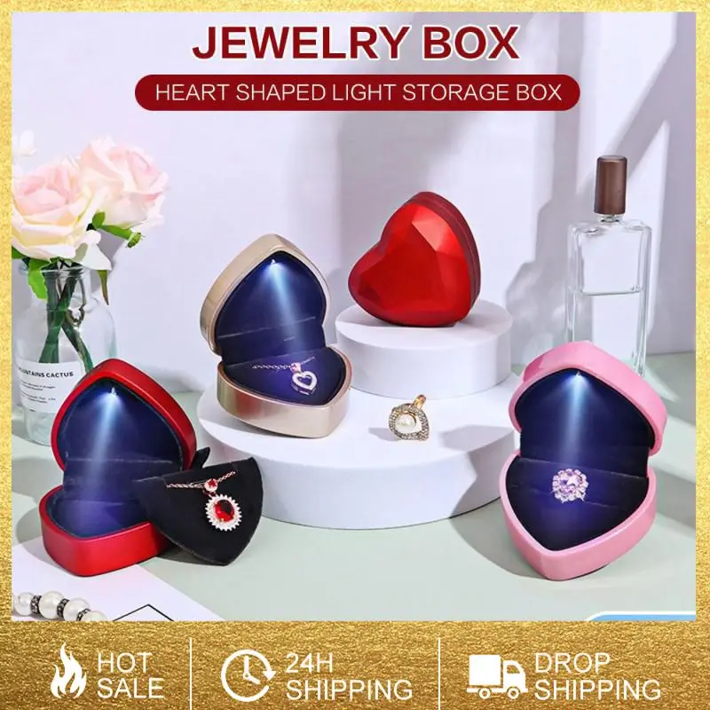 Jewelry Box Corduroy Fabric Solid Color Ring Pendant Box Women High Quality Mini High Quality Storage Packaging Box For Display