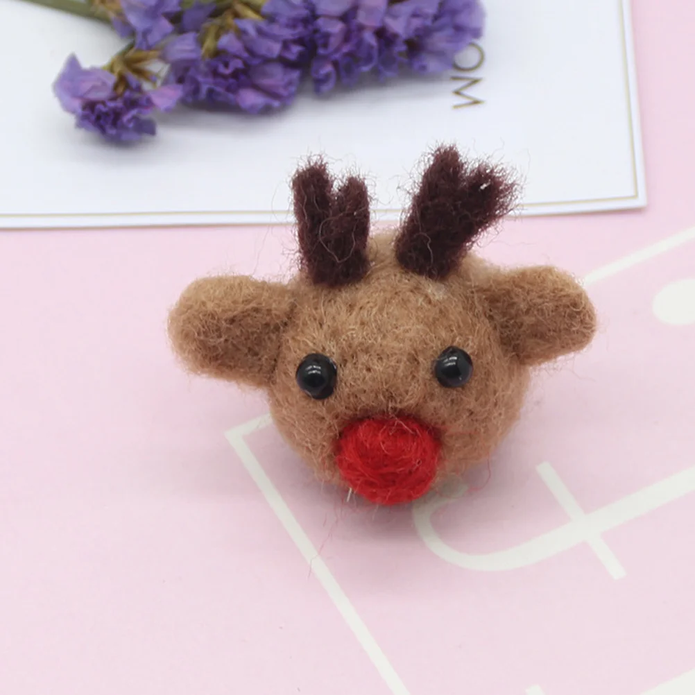 

5Pcs Cartoon Antler Brooch Felt Xmas Party Accessories Hat Ornaments Clothing Pins Christmas Suit Decoration Supplies