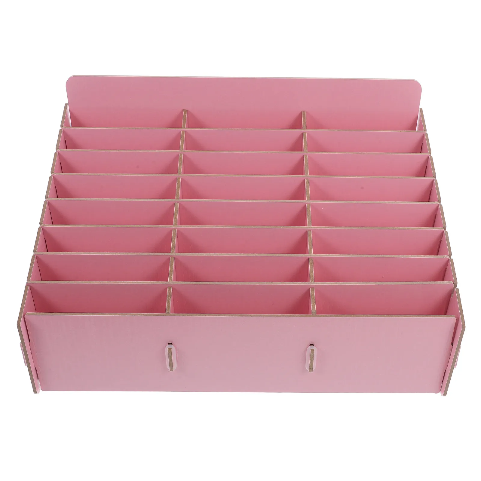 

Wooden Multi-Grid Cell Phone Holder 24 Grid Desktop Organizer Storage Box for Office School Classroom Phone Tablet Storage
