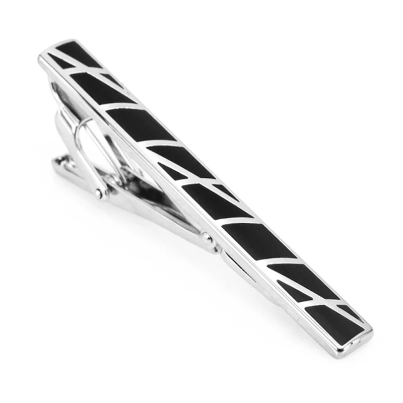 Classic men\'s and women\'s tie clip high-quality metal black blue Lucky Clover clip business suit shirt accessories jewelry gifts