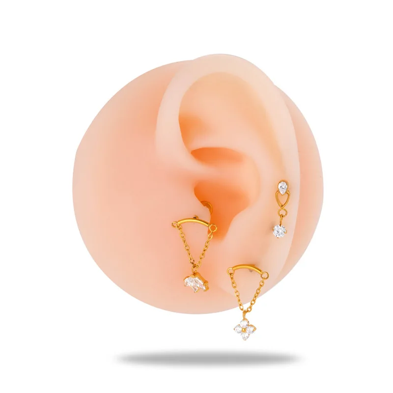 1 قطعة ASTM F136 التيتانيوم ثقب Labret مسمار موضوع داخلي الشفاه مسمار تشيكوسلوفاكيا زهرة سلسلة بدلاية اللولب الزنمة G23 مجوهرات التيتانيوم