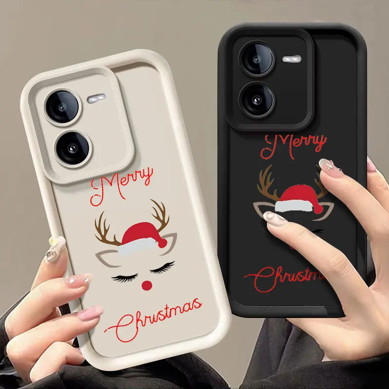 Christmas Fashine Phone Case For VIVO X60 X70 X80 X90 X100 V23 V23E V25 V27E V27 V29 V30 V40 5G Shockproof Soft Cover Shell