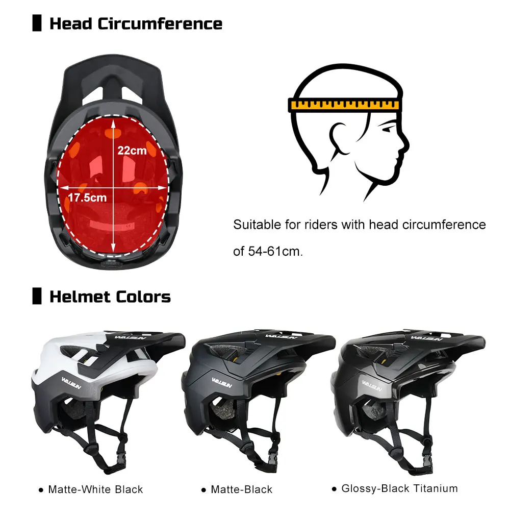 Walgun MTB Half Helmet With Wisor EPS PC 54-61mm Men Women Off Road Bicycle Helmets Motocycle Cycle Head Protect Helmets