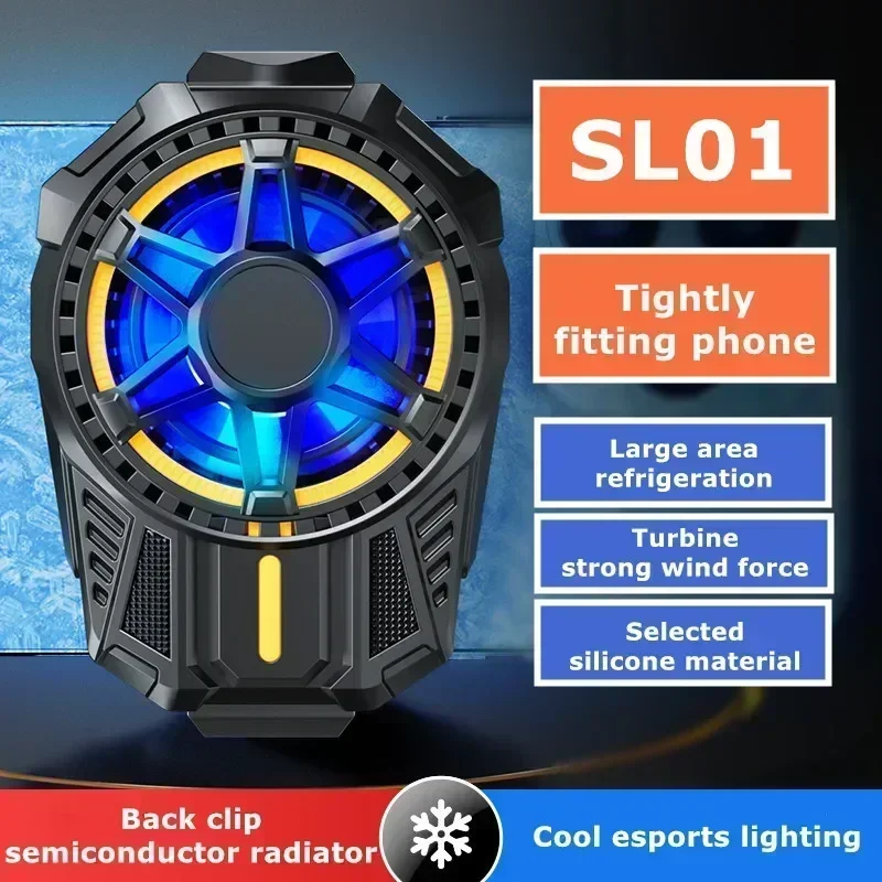 

SL01 Mobile Phone Semiconductor Cooling Fan Radiator Type-C System for PUBG Game Cooler for IPhone Samsung Xiaomi Cool Heat Sink