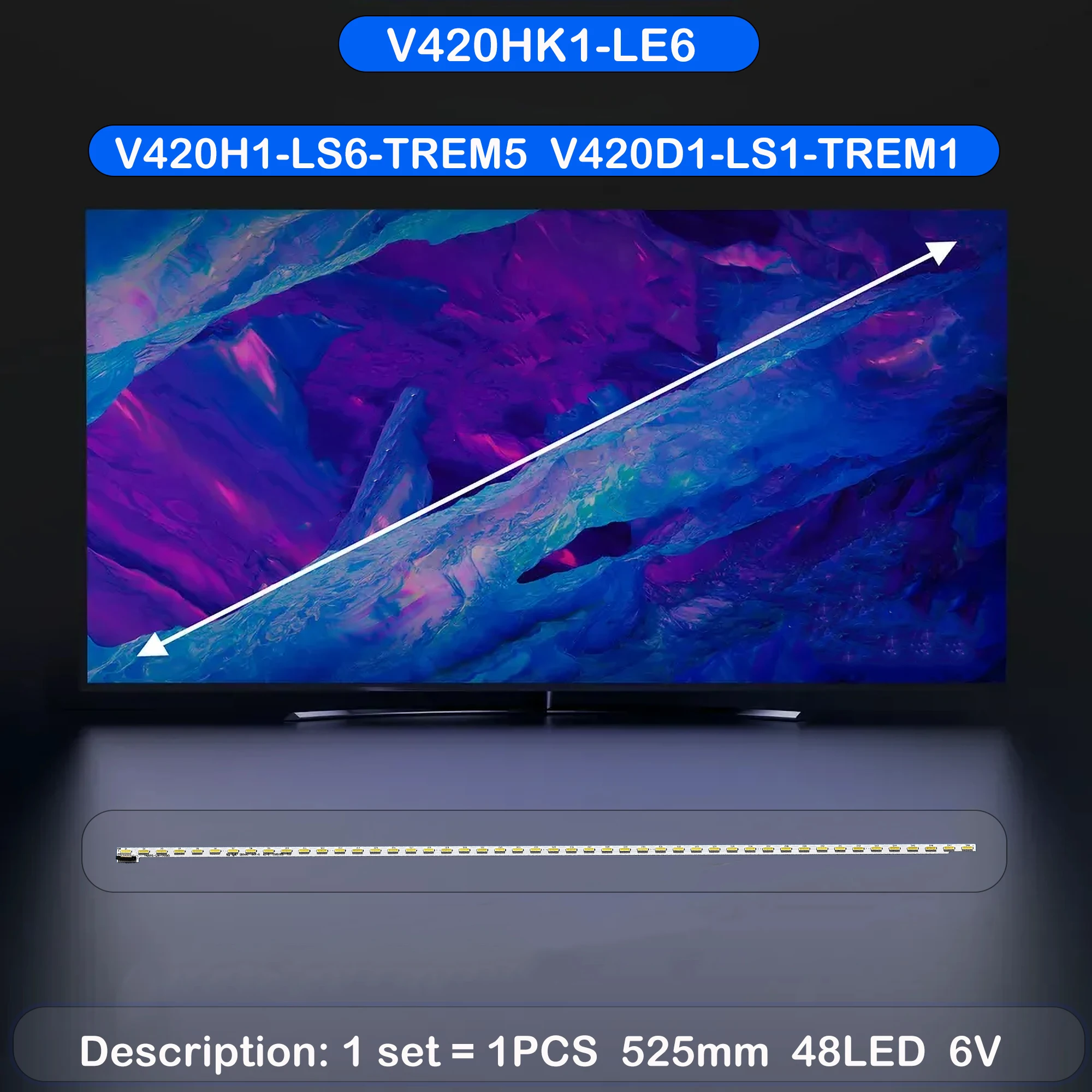 

LED Backlight Strips For 42U2 42Q1N UD6080D UD42B6000ID UD42C6080ID LED42R6610AU LED42R6670U U42H7030 K42H7000OP 42E790U