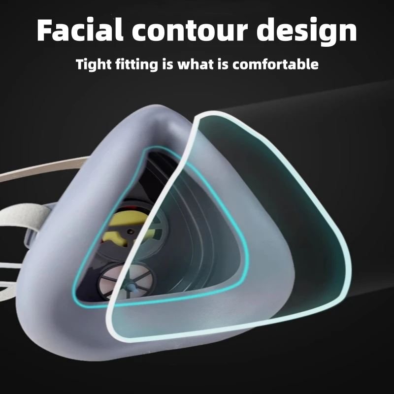 หน้ากากอุตสาหกรรมแบบใช้ซ้ําได้พร้อมตัวกรอง, เครื่องช่วยหายใจจากโรงงานซีเมนต์, หน้ากากปิดหน้าพร้อมตัวกรองสําหรับการเจียรปรับปรุงสี