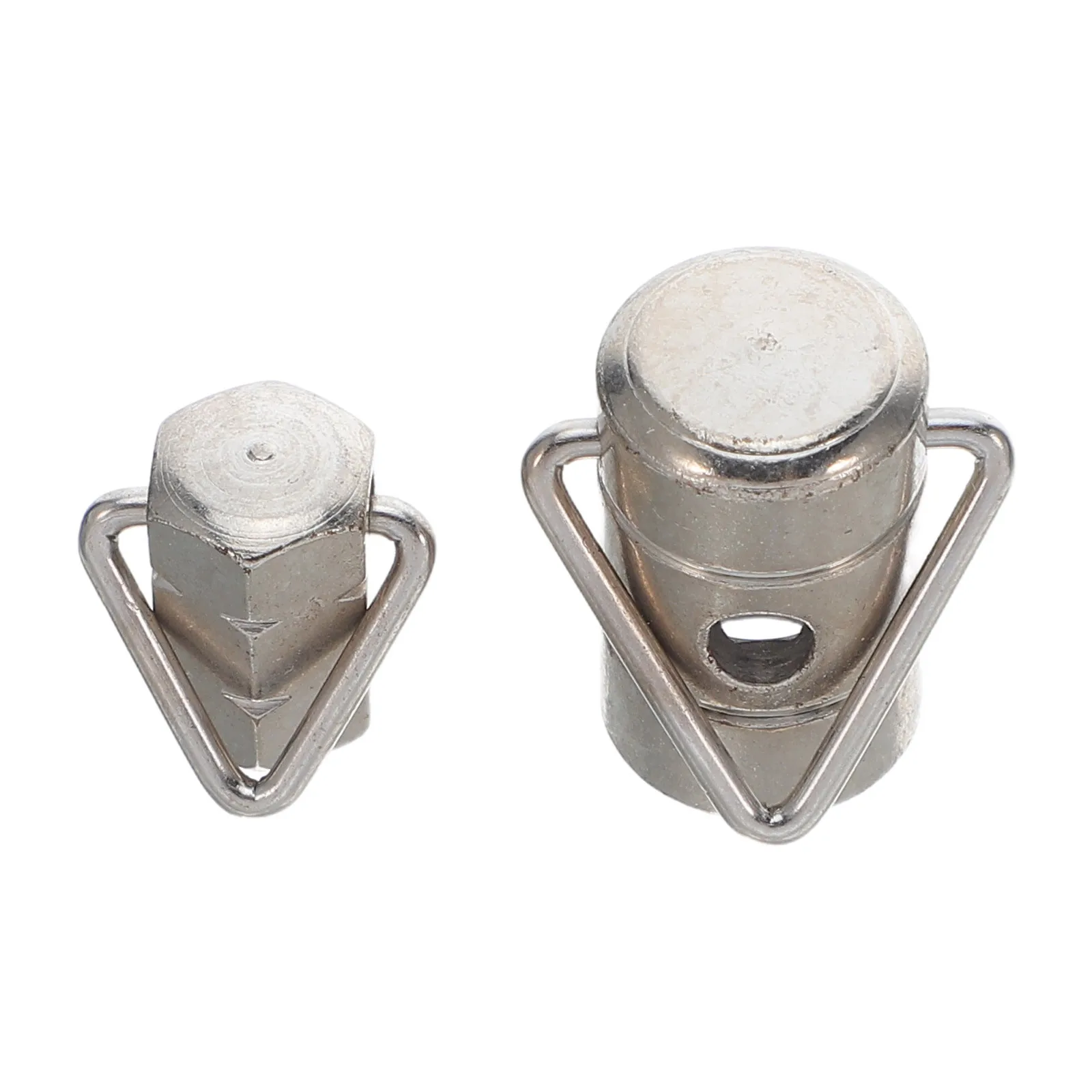 

2Pcs Premium Strap Lock Buttons Banjo Tailpiece End Mounting Easy Install Secure Strap Fixation Silver Finish Music Instrument