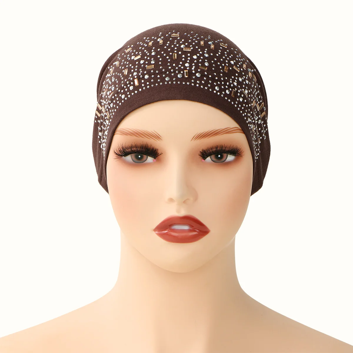 Nouveau Maillot musulman diamants sous-capuchon extensible Hijab plaine doux Bonnet femmes élastique intérieur Hijab Turban Islam sous-écharpe