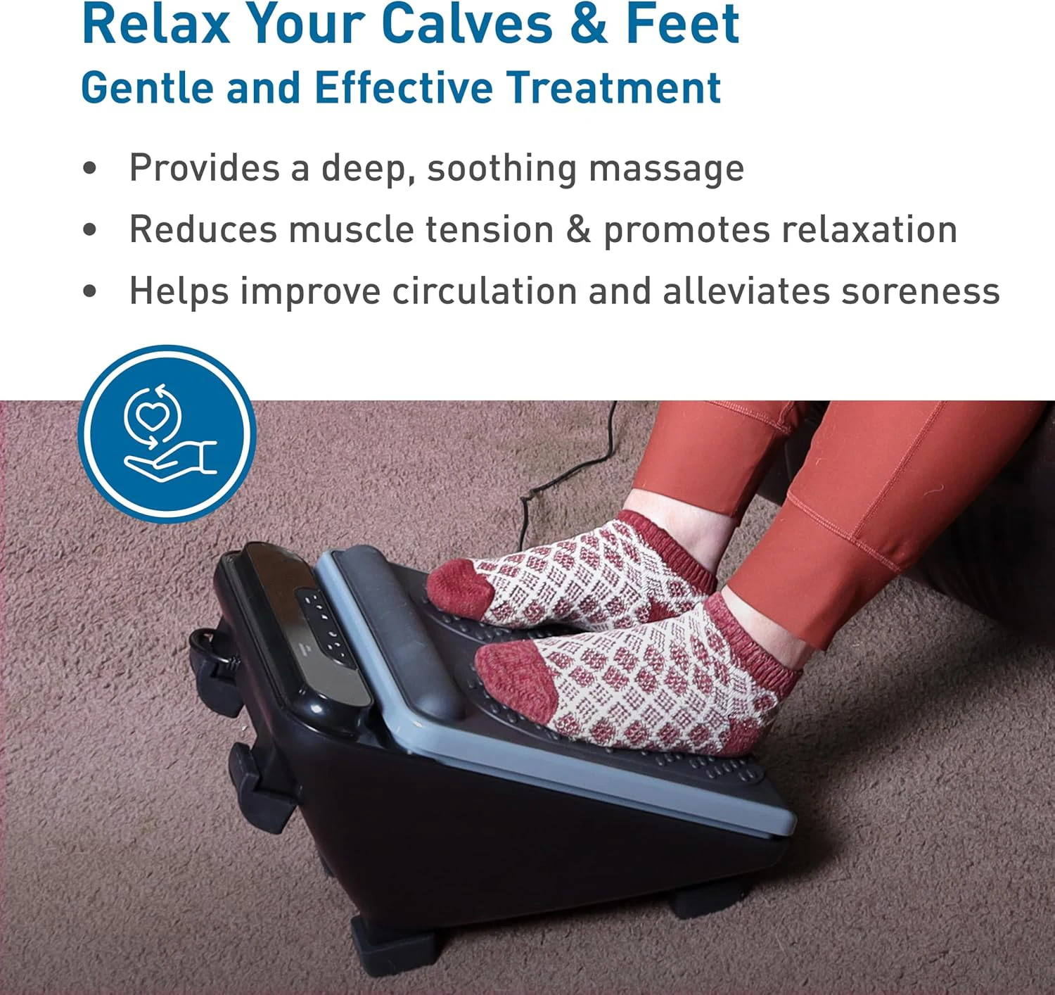 Foot Massager Deep Tissue Vibration Therapy with Remote Control for FastRelief Neuropathy Plantar Fasciitis Improves Circulation - view 4