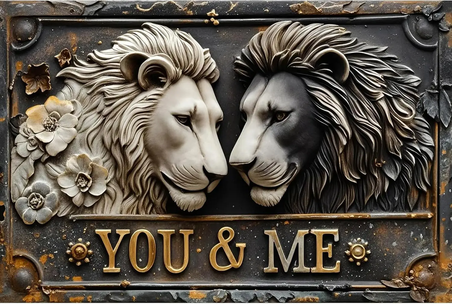 Y1,3D Metal Poster Vintage Tin Sign Retro 3D Visual Effect Design Wall Decor for Bar Cafe Restaurant Home Kitchen Bedroom Decora