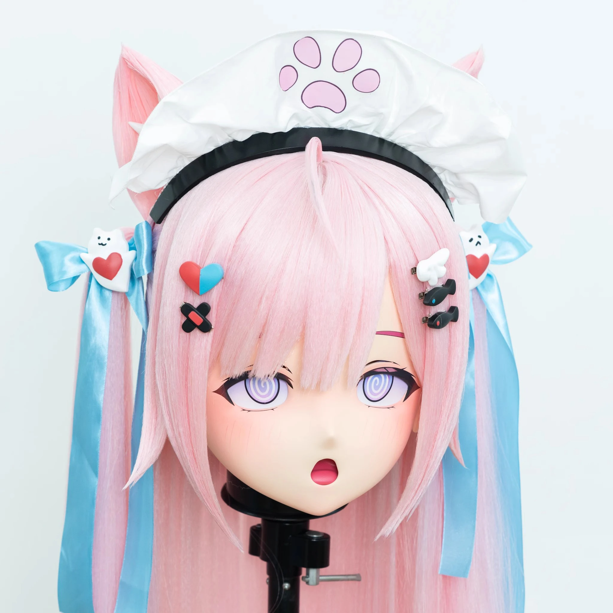 Customize Character Crossdressing Resin Full Head With Lock Masks Cosplay Japanese Anime Game Role Kigurumi Masks