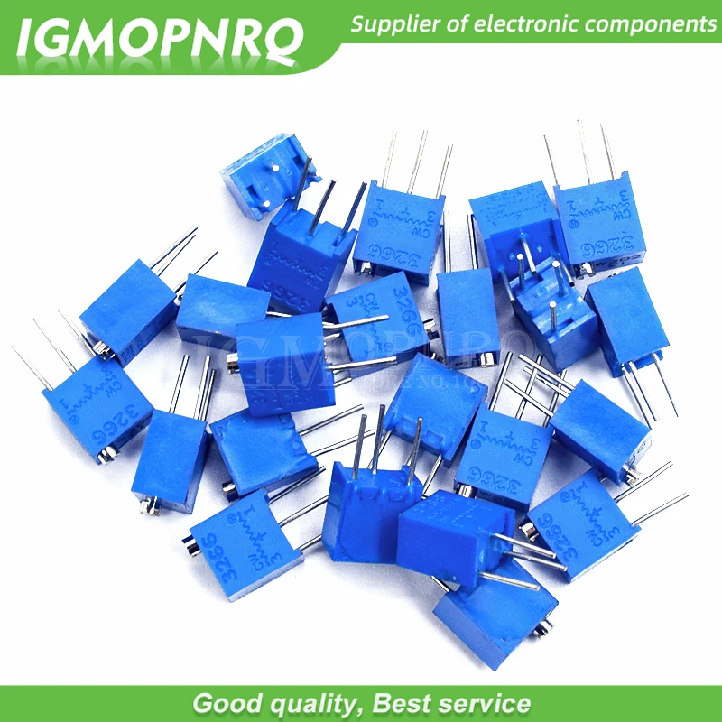 10PCS/LOT 3266W adjustable precision potentiometer 1K 2K 5K 10K 20K 50K 100K 200K 500K 103 1M 3266