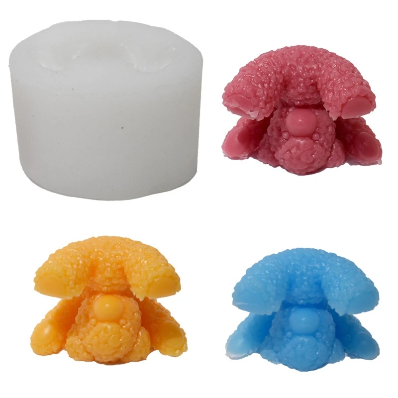 Lovely Hand Stand Bear Silicone Mold Candle Pottery Making Mould Reusable Candle Molds Liquid Shaper DIY Art Craft Kits DropShip