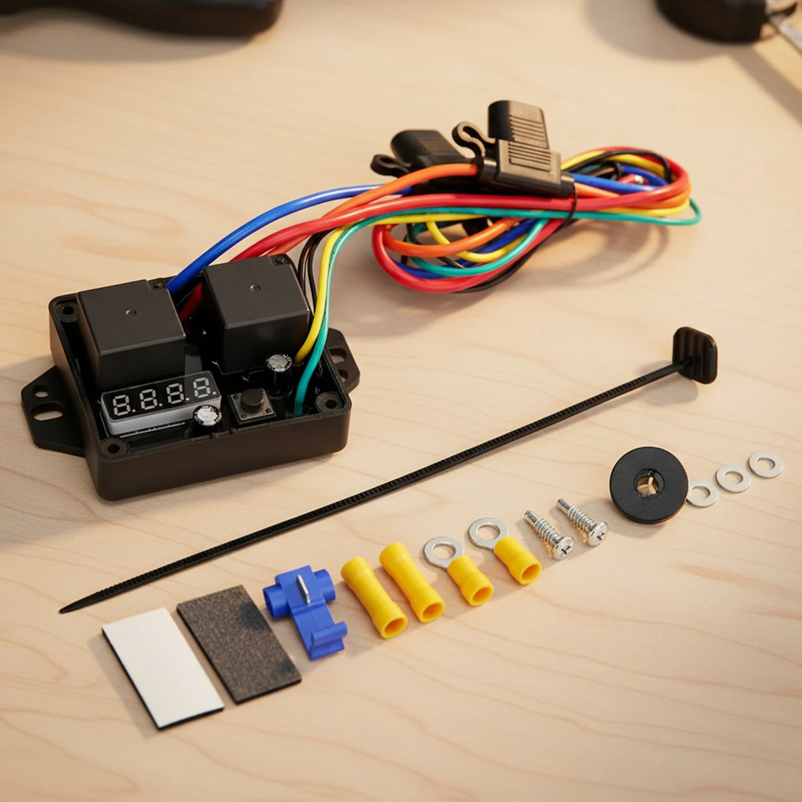 

12V/24V Digital Radiator Fan Controller Wear Resist LED Display Fan Switch Kit Digital Heatsink Fan Controller Car Accessories